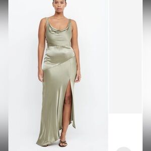 Bec and Bridge moon dance cowl dress in sage